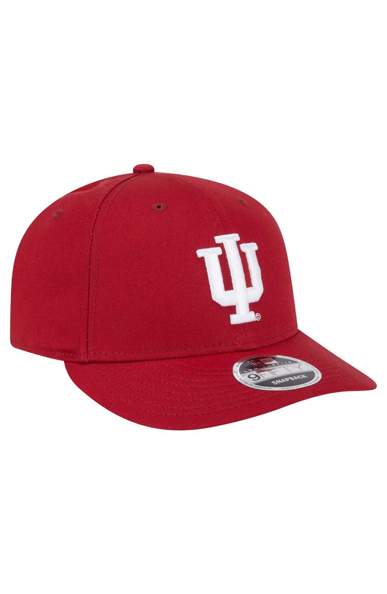 New Era Men's New Era Crimson Indiana Hoosiers Low Profile 9FIFTY Snapback Hat, Alternate, color, 