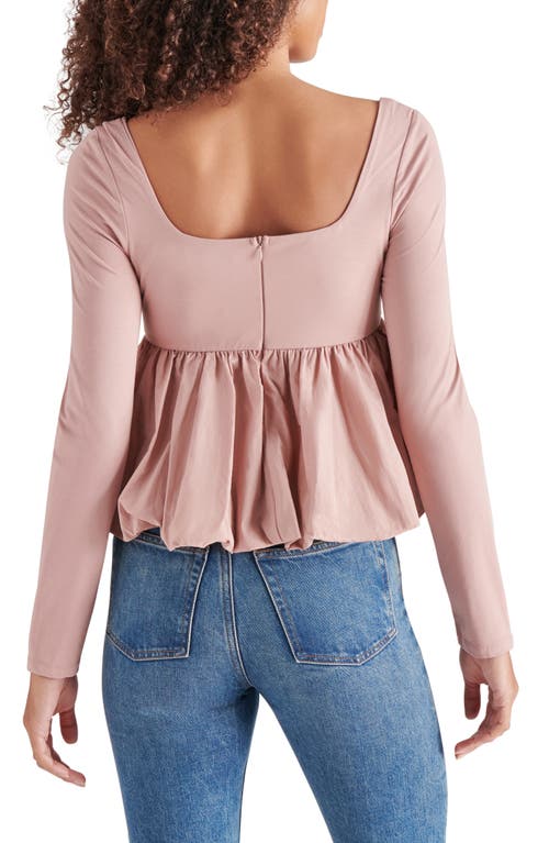 Steve Madden Avielle Bubble Hem Top In Pink