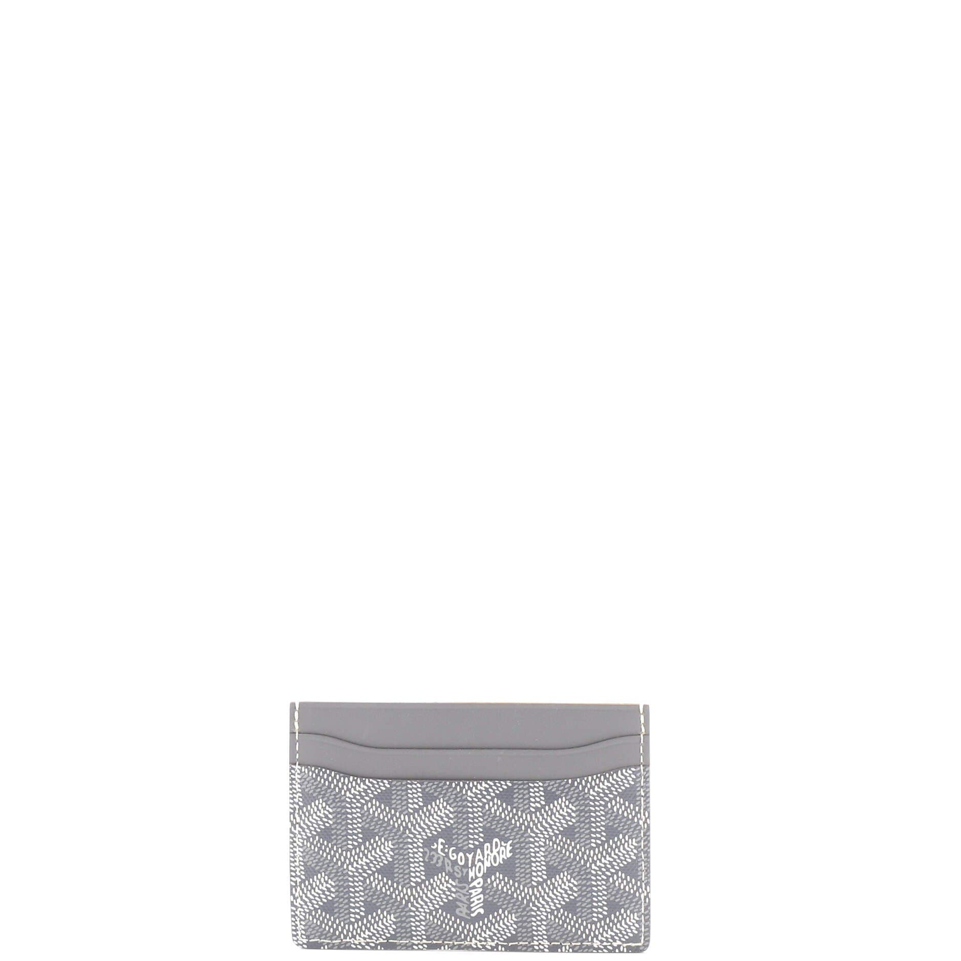 Saint Sulpice Card Holder Coated Canvas, Alternate, color, Grey