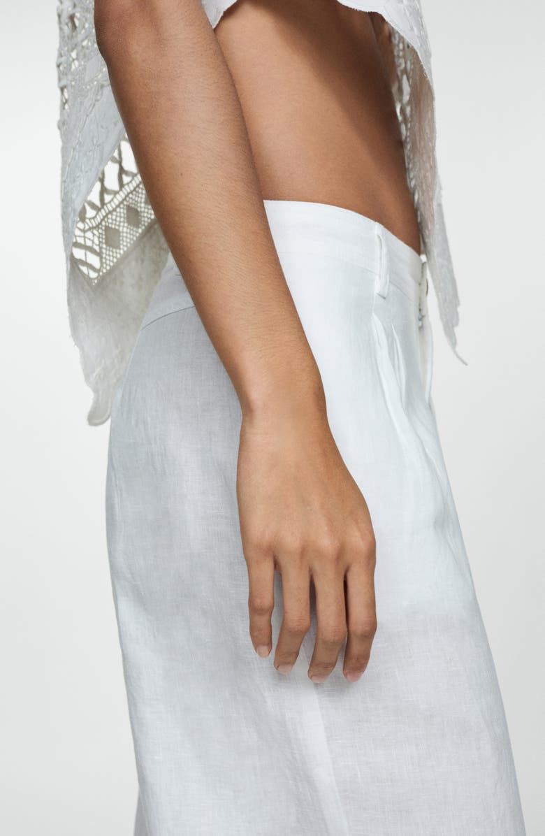 MANGO Linen Pants, Alternate, color,