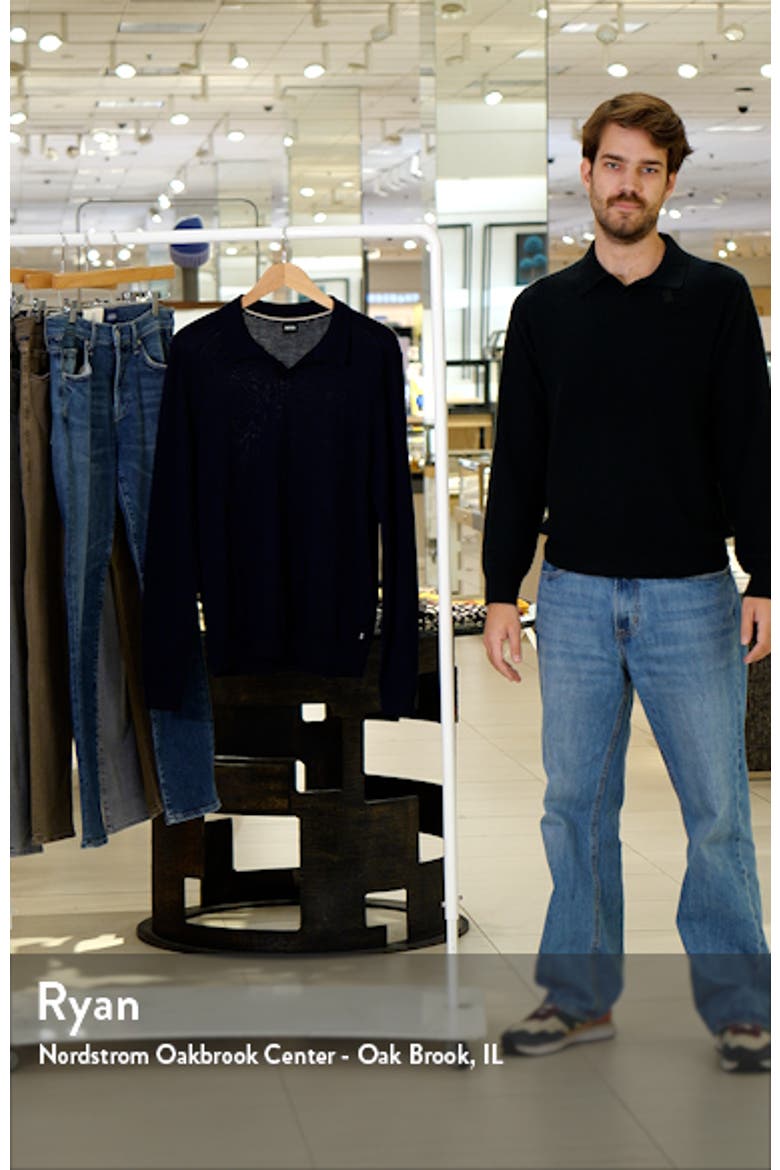 Enord Long Sleeve Wool Polo Sweater video