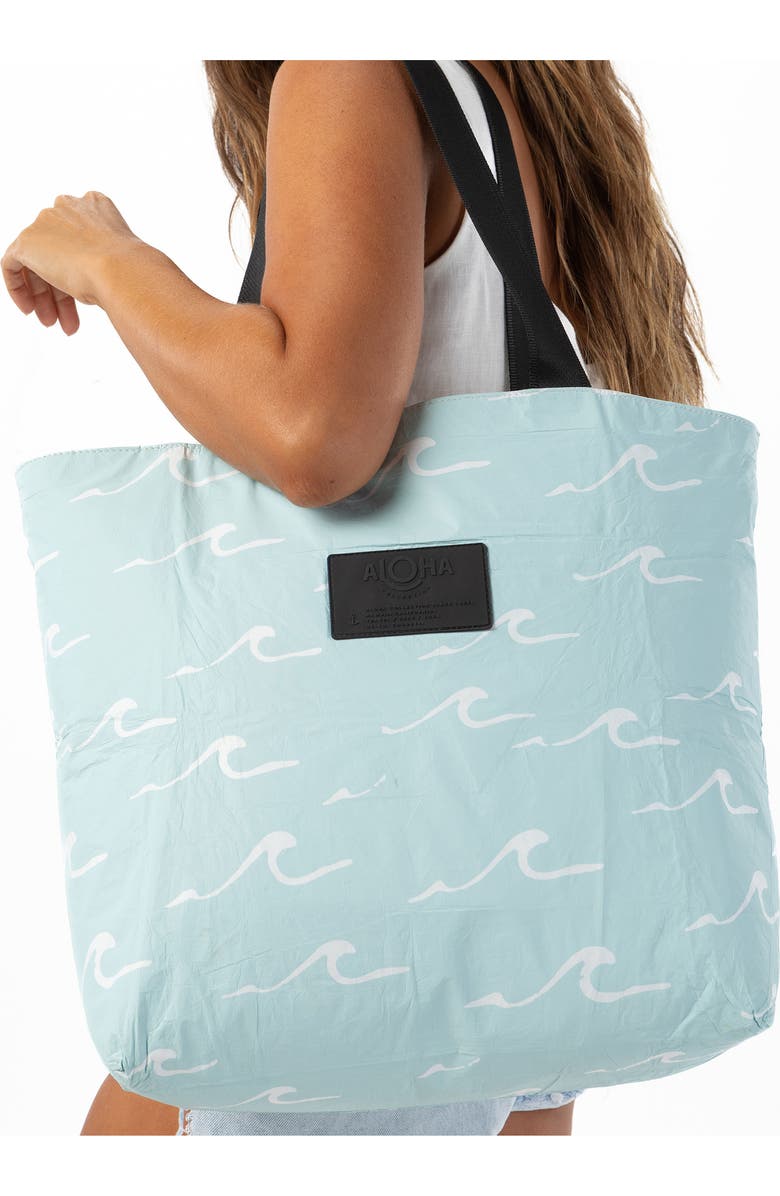 Aloha Collection Day Tripper Seaside Water Resistant Tyvek<sup>®</sup> Tote, Alternate, color, White/ Lemu Blue
