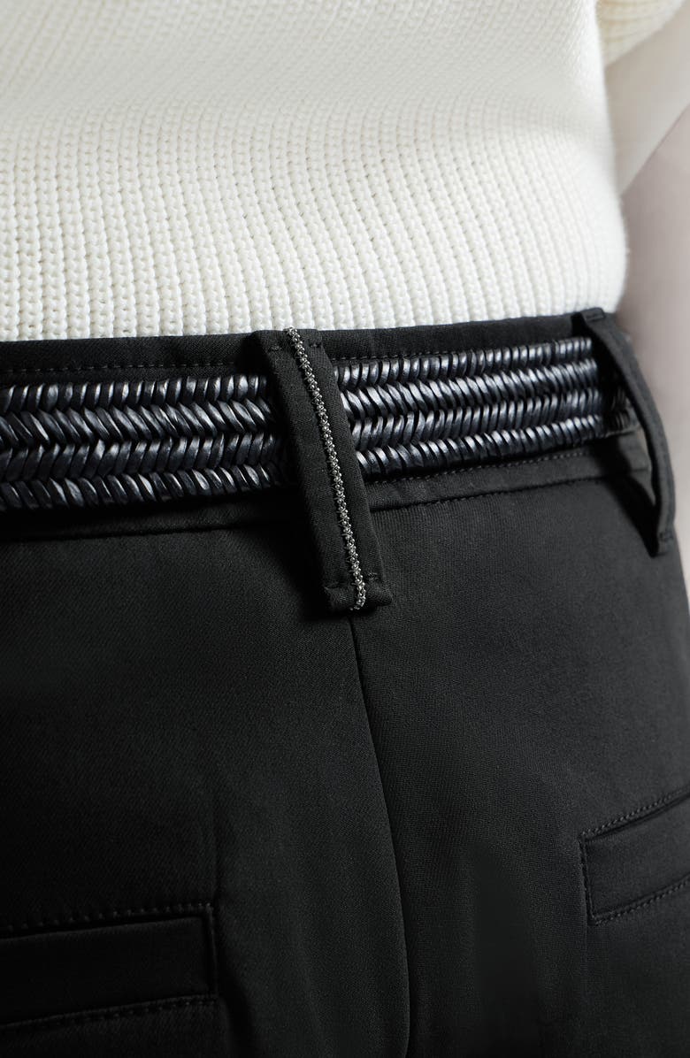 Brunello Cucinelli Cigarette trousers, Alternate, color, Black