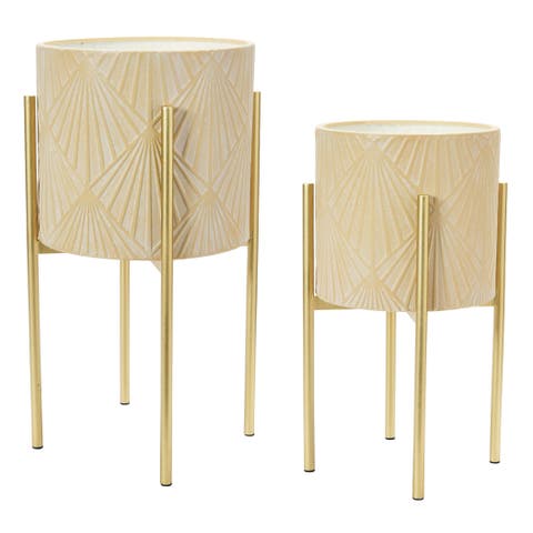 Embossed Planters with Stands