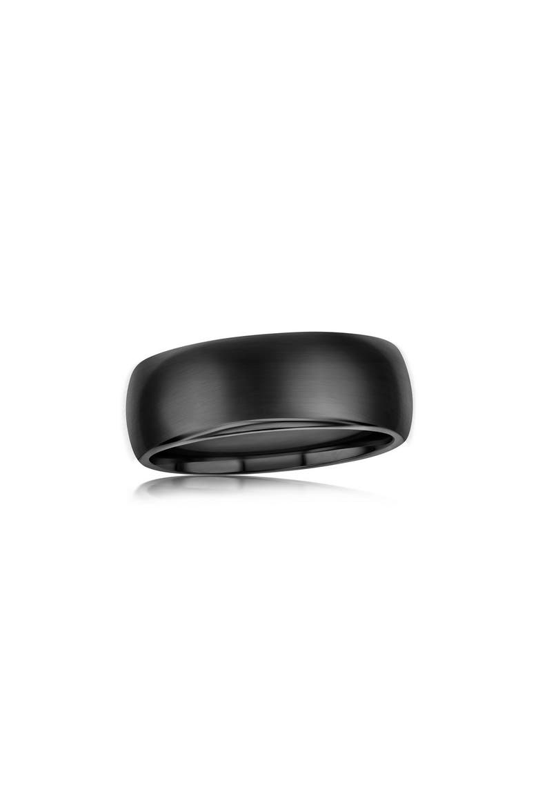 Men's Band Ring, Main, color, BLACK
