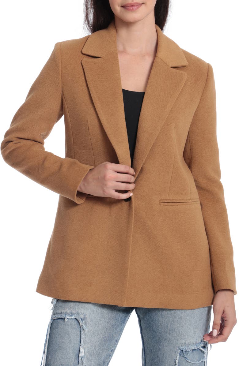 Avec Les Filles Structured One-Button Notch Lapel Blazer, Alternate, color, 