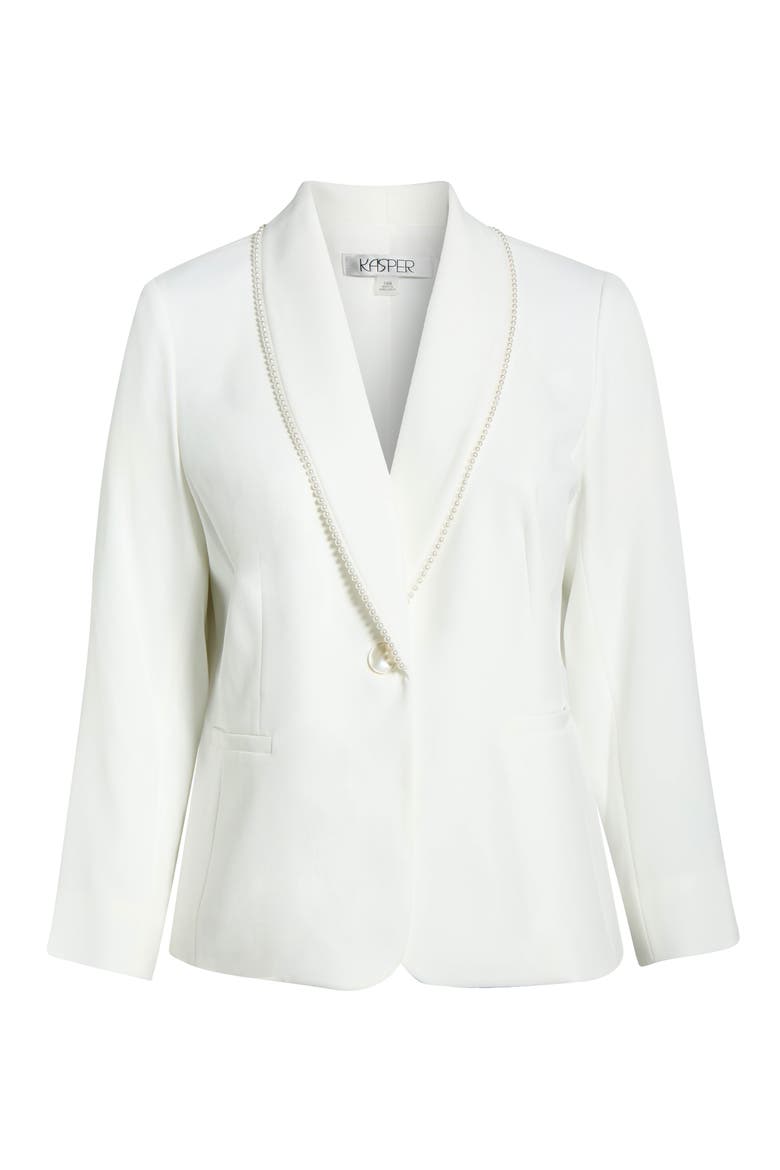 Pearly Trim Jacket, Alternate, color, LILY WHITE