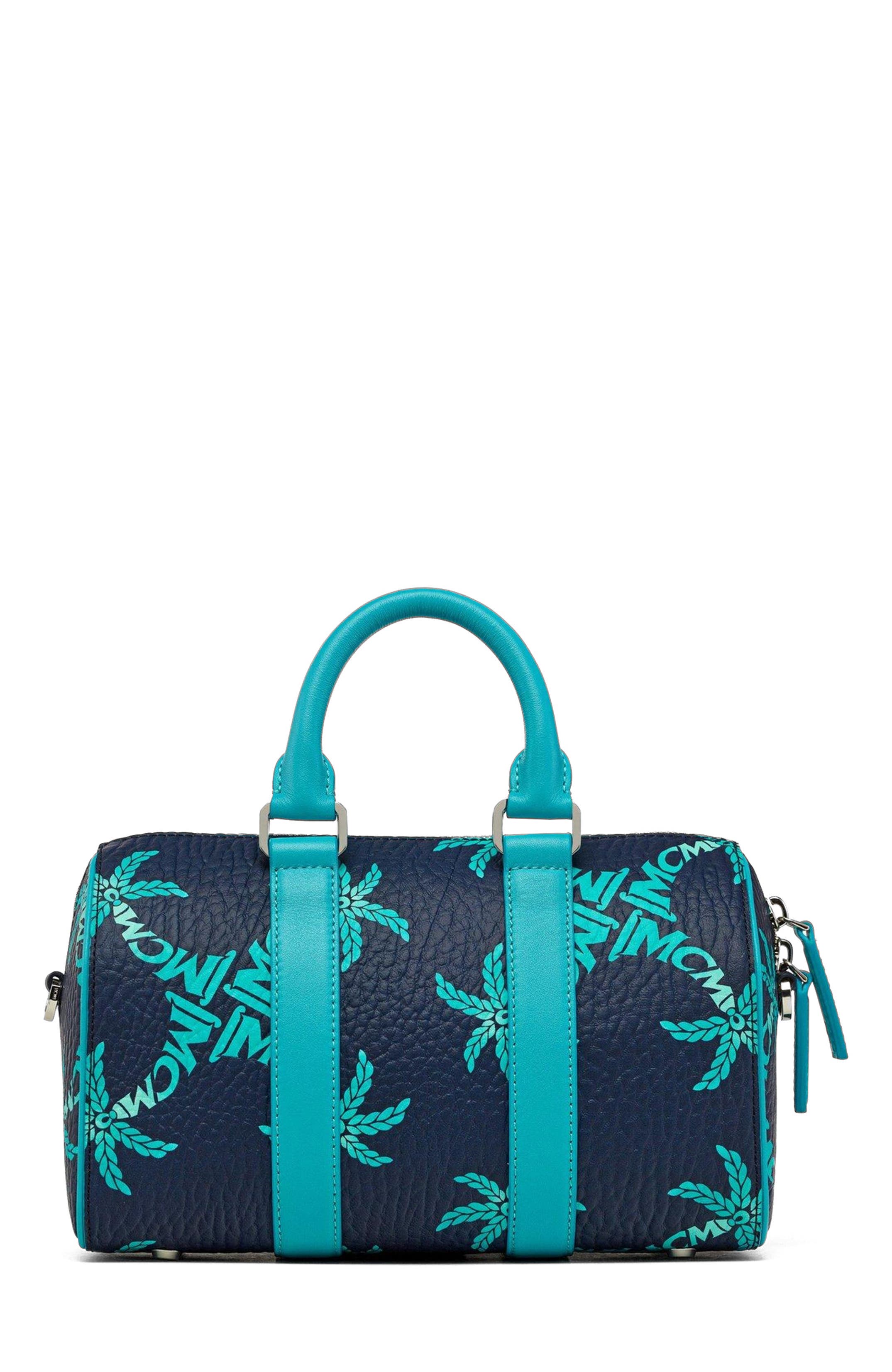 MCM Ella Boston Bag in Palm Canvas, Alternate, color, 