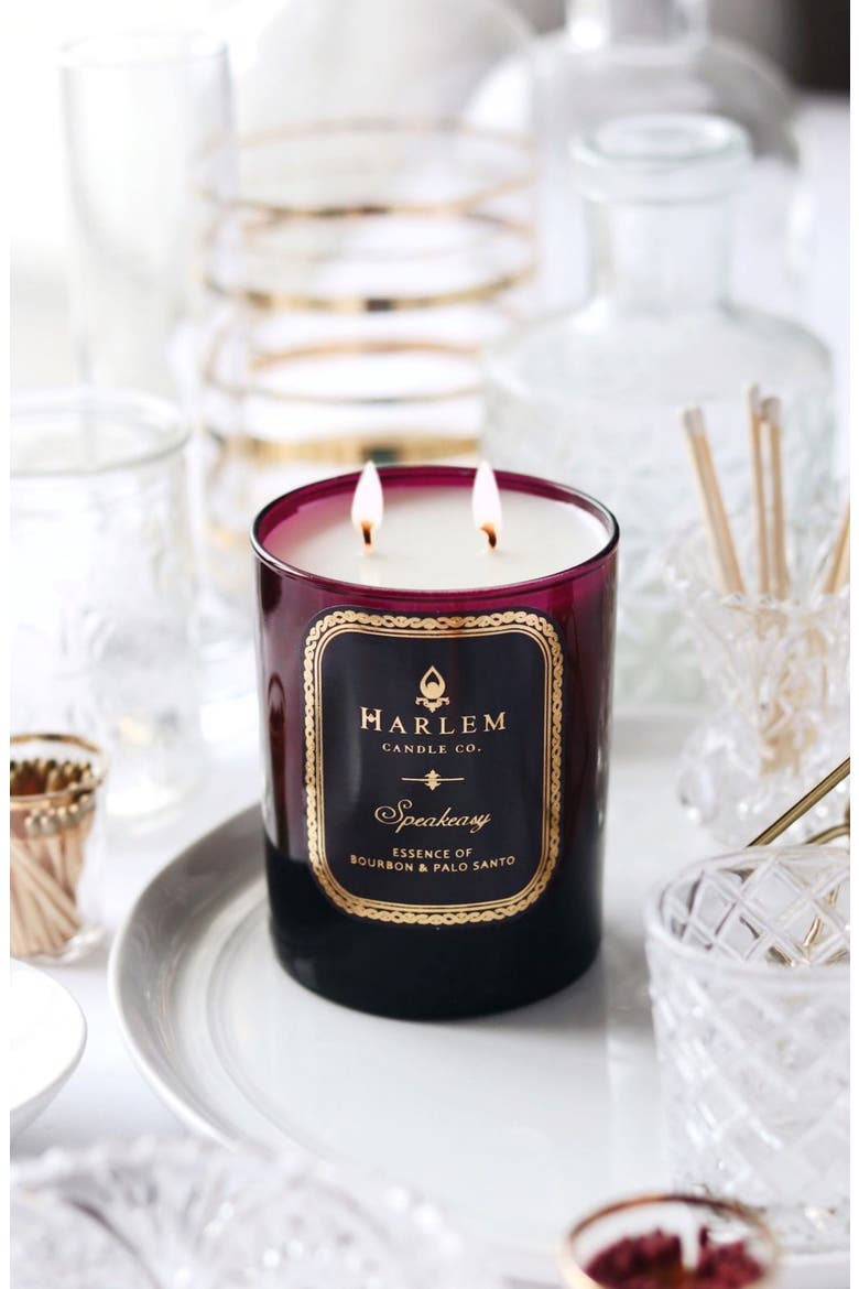 Speakeasy Luxury Candle, Alternate, color, BURGUNDY