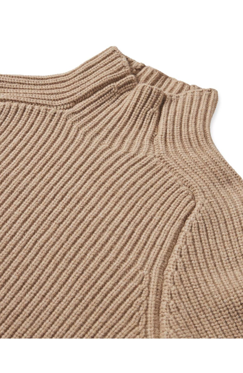 Fortela Leona High Neck Wool and Cashmere Sweater, Alternate, color, Beige