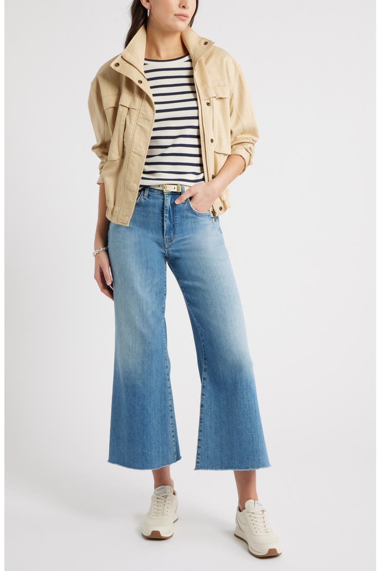 Stripe Elbow Sleeve Cotton Knit Top, Alternate, color, IVORY- NAVY SENA STRIPE