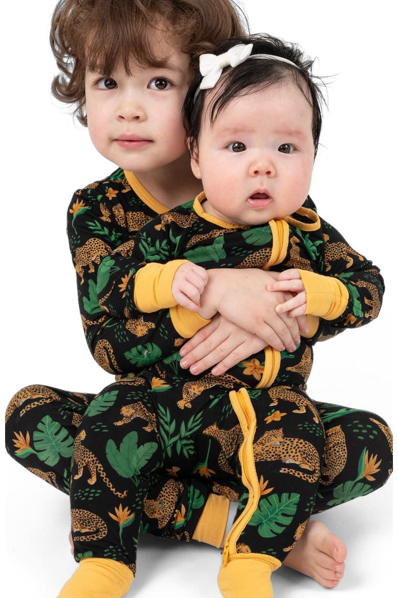 Viscose Matching Family Holiday Pajama Sleeper, Reindeer & Polar Bear Prints, Alternate, color, Leopard