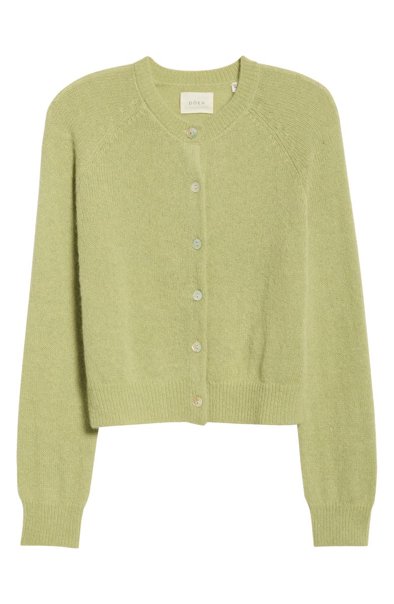 DÔEN Petra Alpaca Blend Cardigan, Alternate, color, Fernwood Green