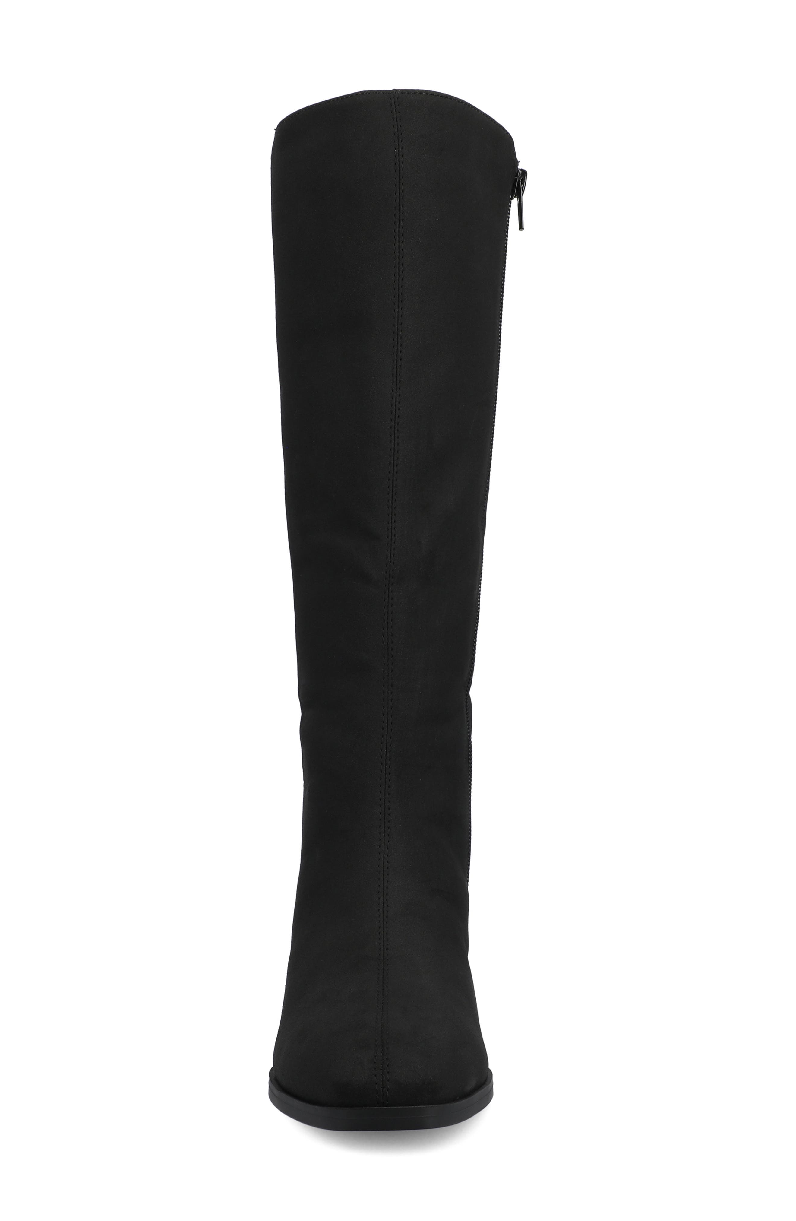 Journee Collection Devri Tall Boots, Alternate, color, Black Suede
