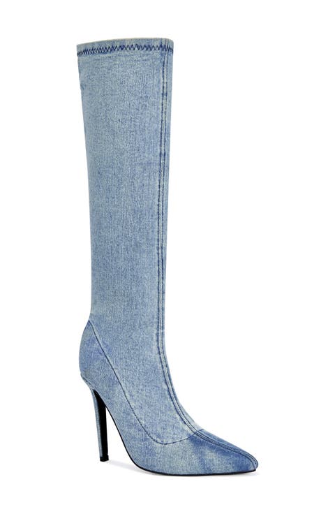 Calana Denim Pointy Toe Boot