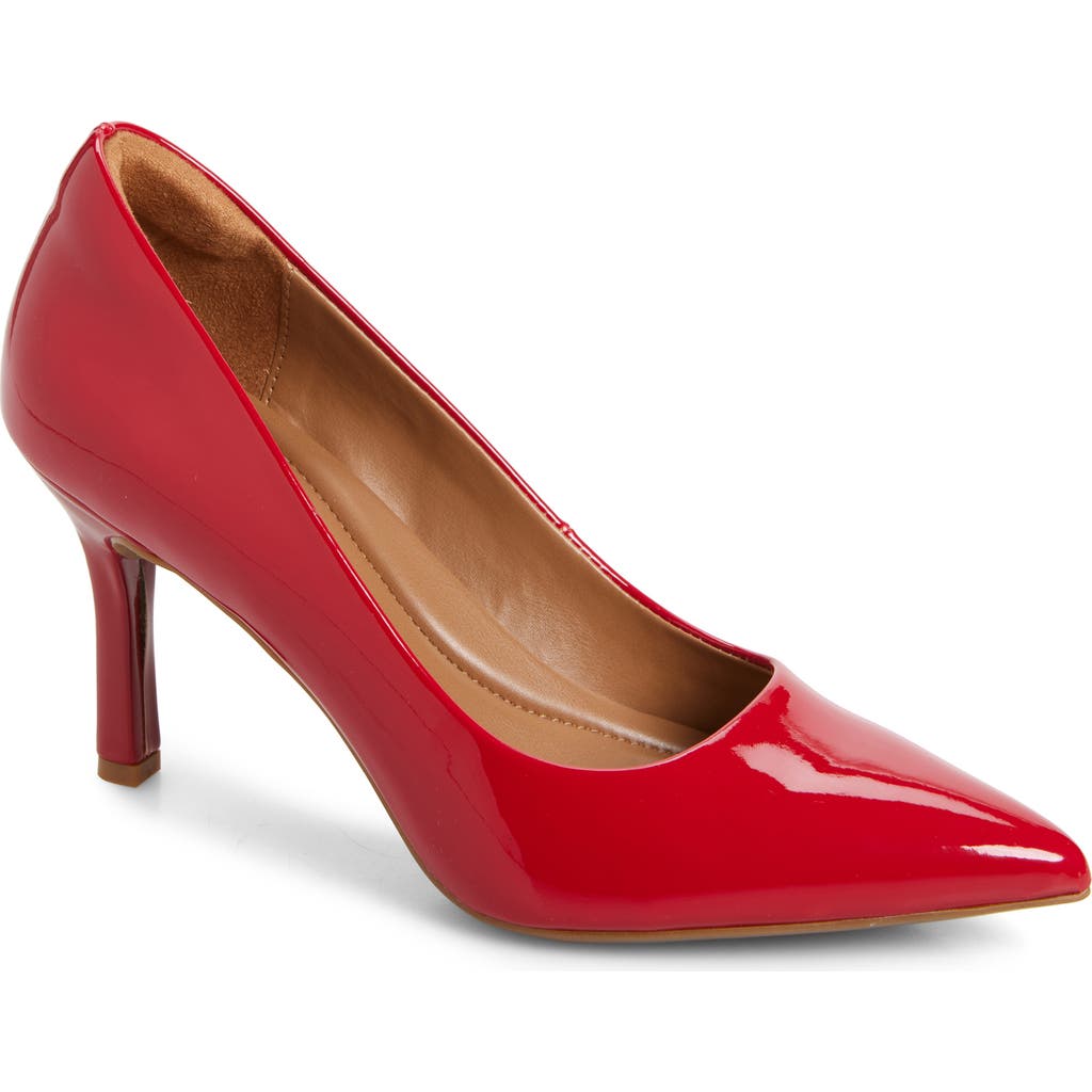 Nordstrom Rack Paige Faux Leather Pump In Red Goji