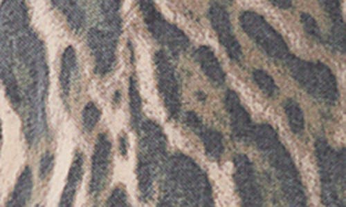 Afrm Merida Strapless Denim Top In Animal Print