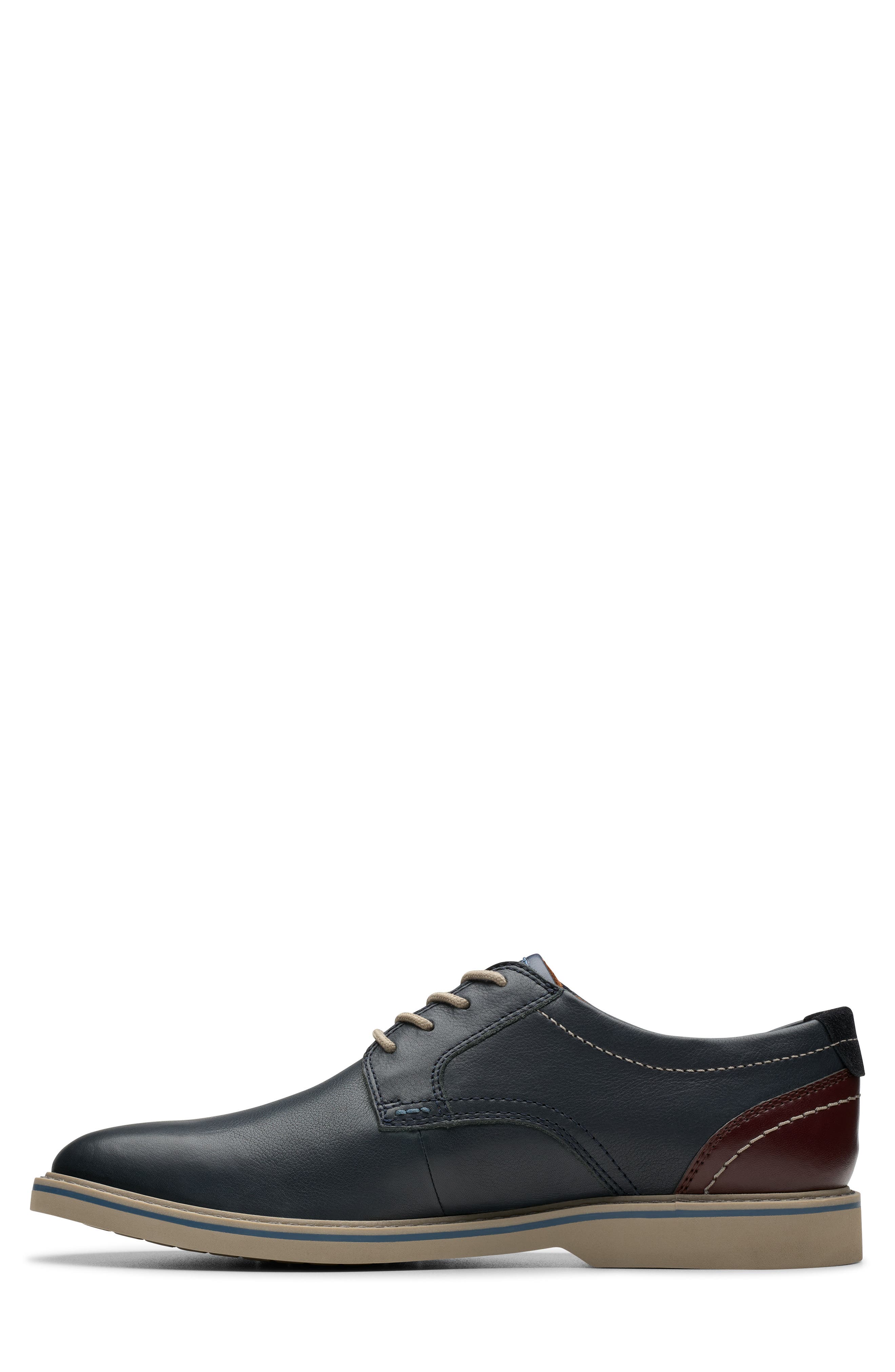 Radcliff Plain Toe Derby, Alternate, color, NAVY LEATHER