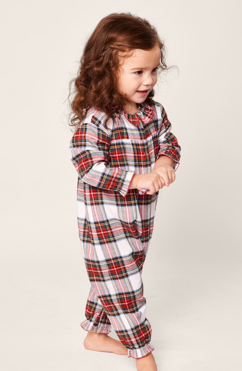 Petite Plume Balmoral Tartan Madeline One-Piece Pajamas, Alternate, color, 