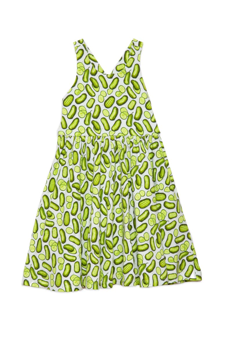 Girls Cross Back Dress, Main, color, Pickles