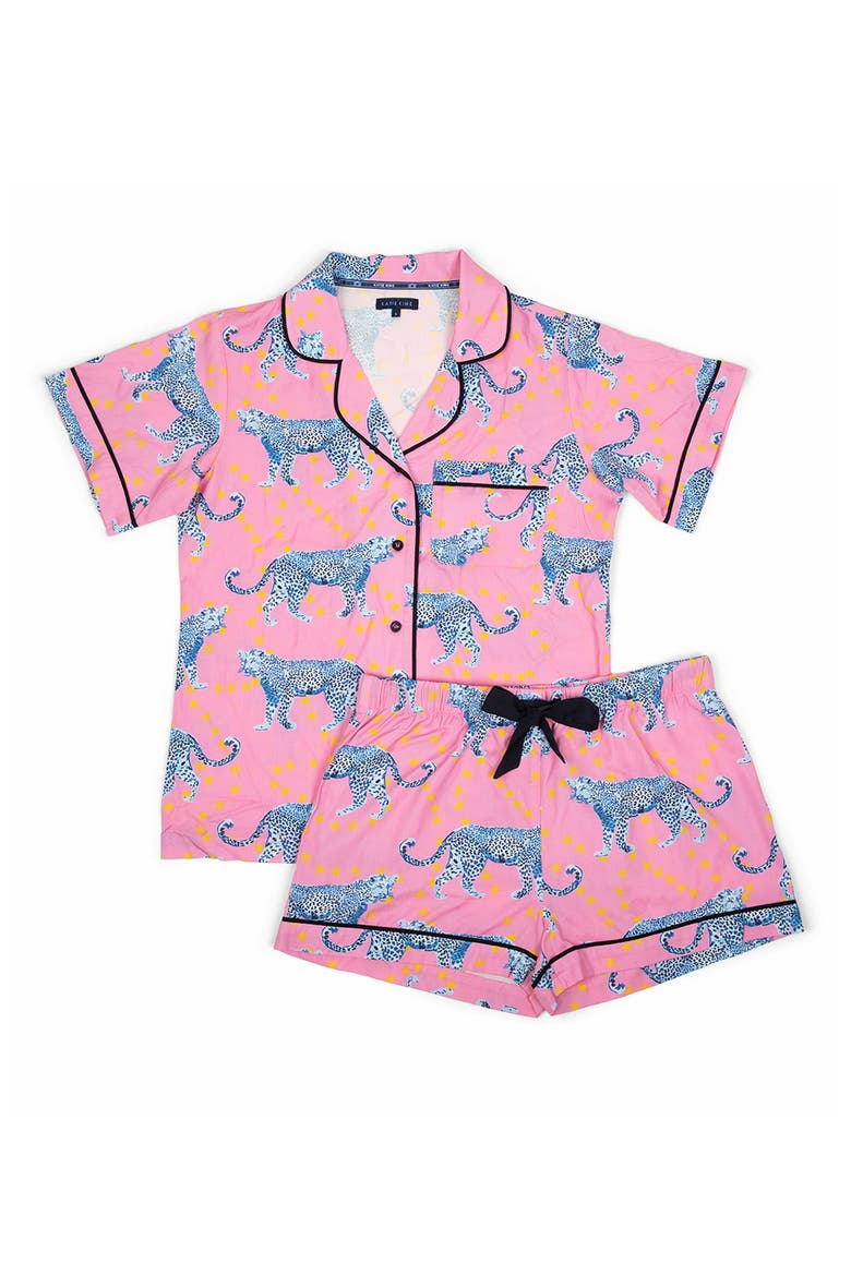 Cosmic Cheetah Short Set, Alternate, color, Pink