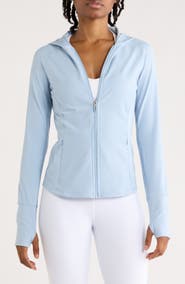 90 DEGREE BY REFLEX Felix Lux Ribbed Solara Full Zip Hoodie