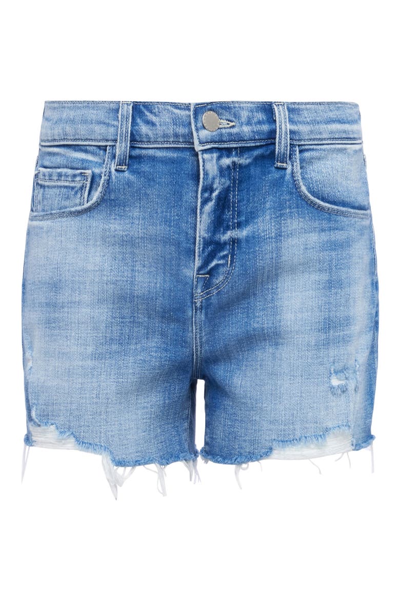 Audrey Cutoff Denim Shorts, Alternate, color, RUMER