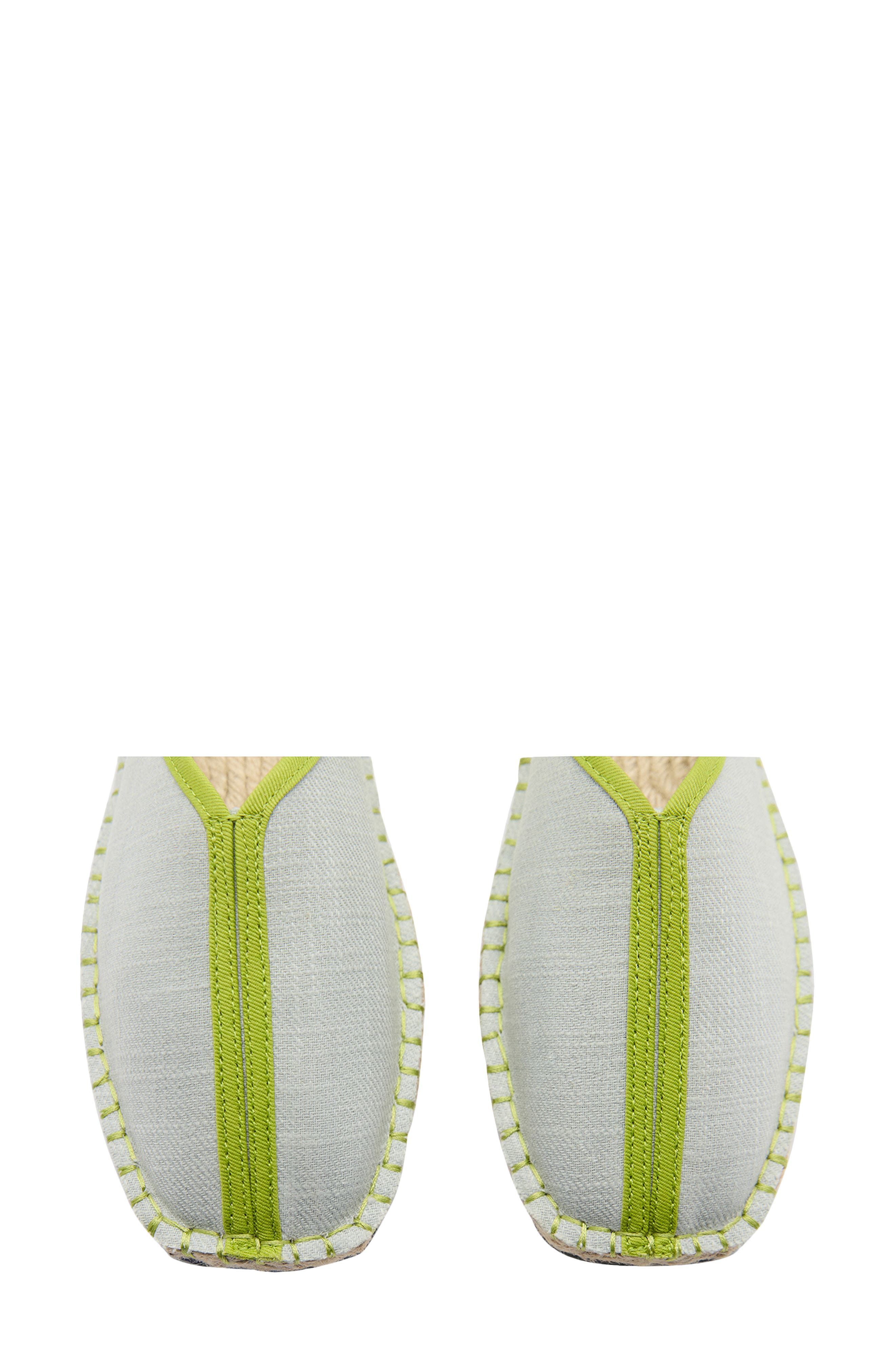 MANGO Jute Sole Mule, Alternate, color, Pastel Green