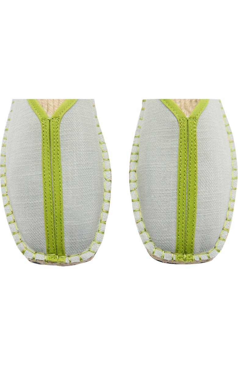 MANGO Jute Sole Mule, Alternate, color, Pastel Green