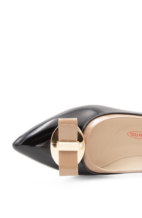 Amalfi By Rangoni Ariete Pointed Toe Pump In Black Glove Taupe Glove