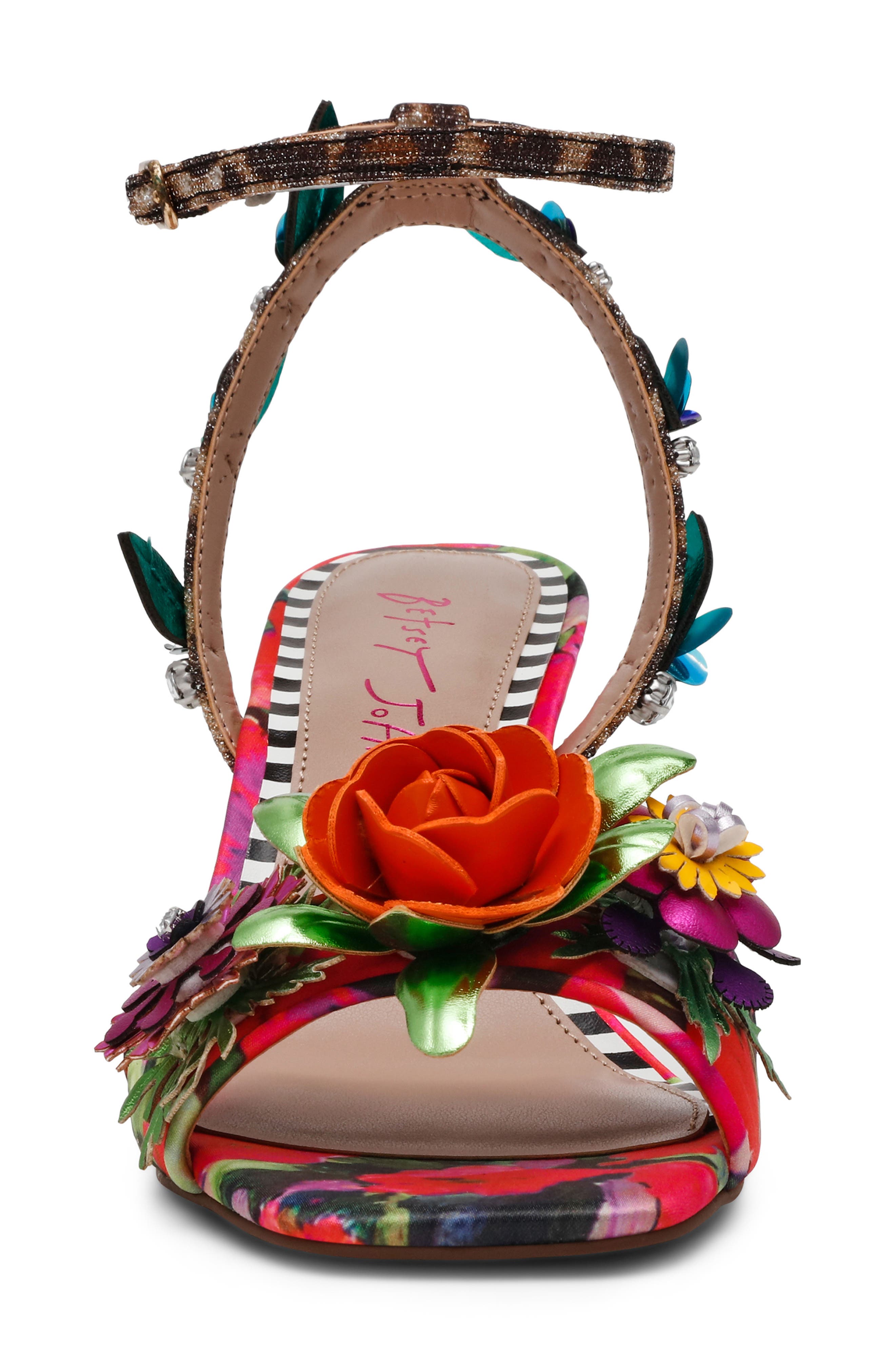 Betsey Johnson Karra Ankle Strap Sandal, Alternate, color, 