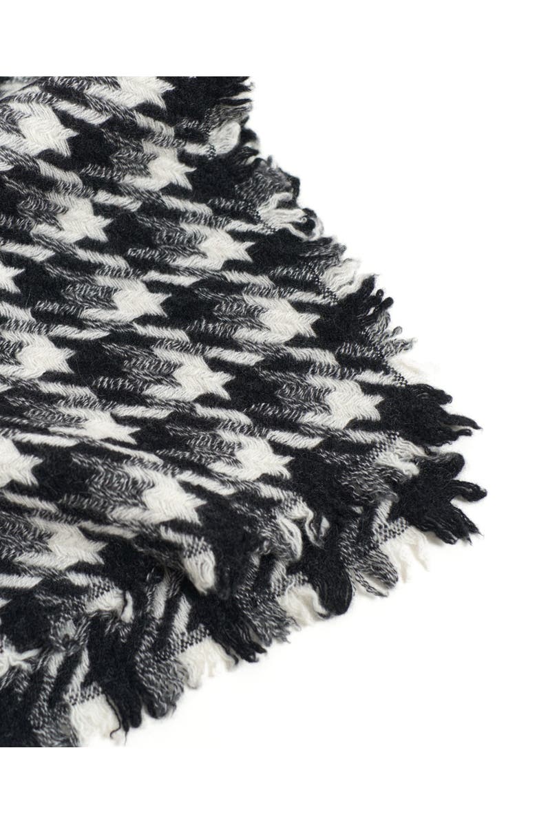 Lost Pattern "Houndstooth" Cashmere Scarf, Alternate, color, Black & White