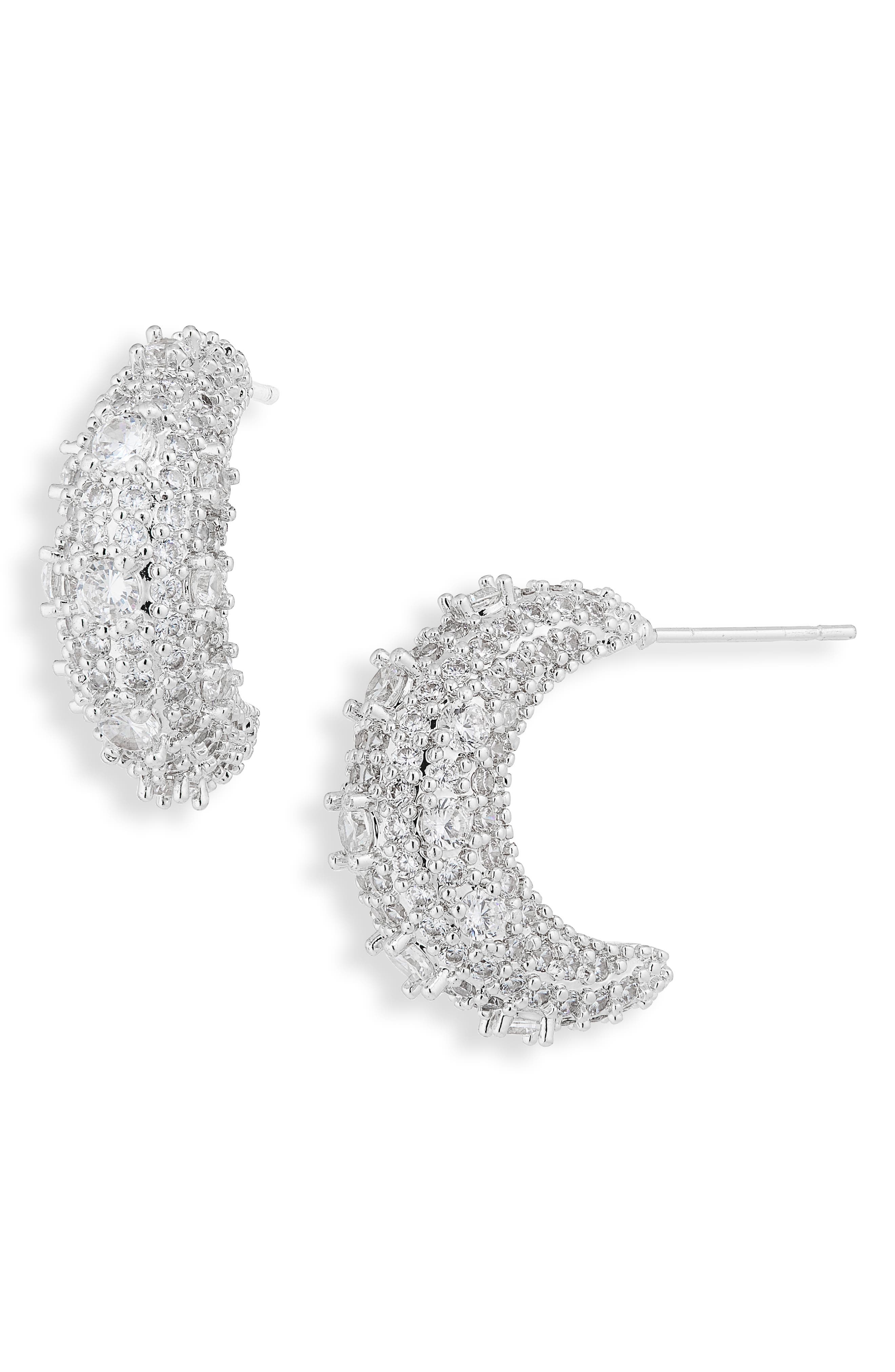 Cara Small Chunky Hoop Earrings In Metallic