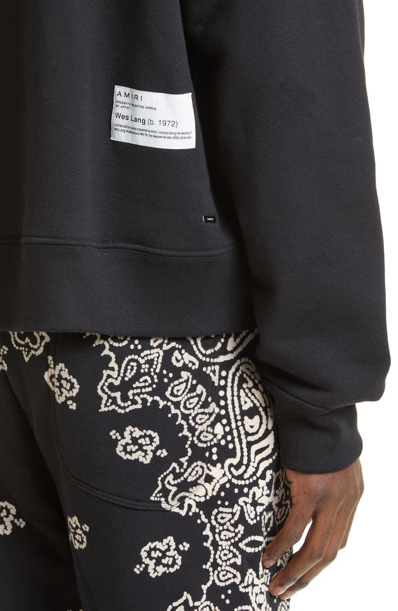 AMIRI x Wes Lang Cotton Logo Graphic Sweatshirt, Alternate, color, 