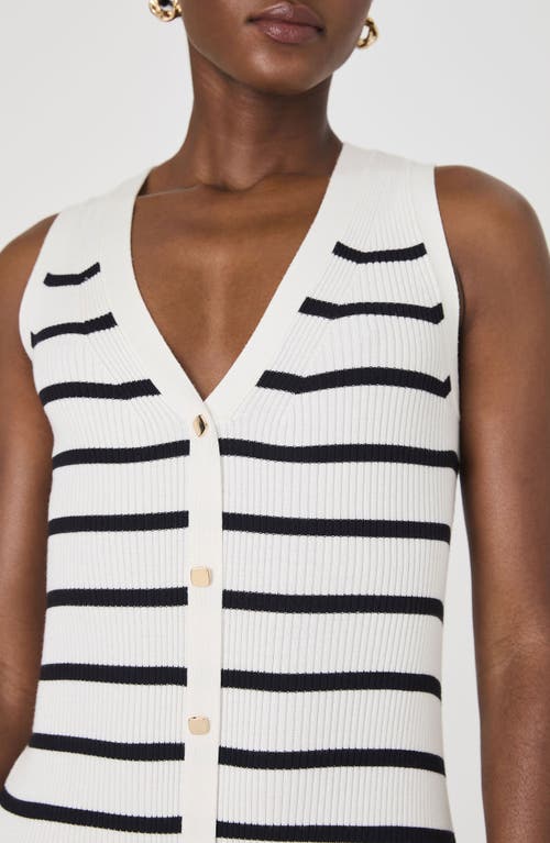 French Connection Women's Nadina Striped Sleeveless Rib-knit Dress In Smmr Wh-washed Ink