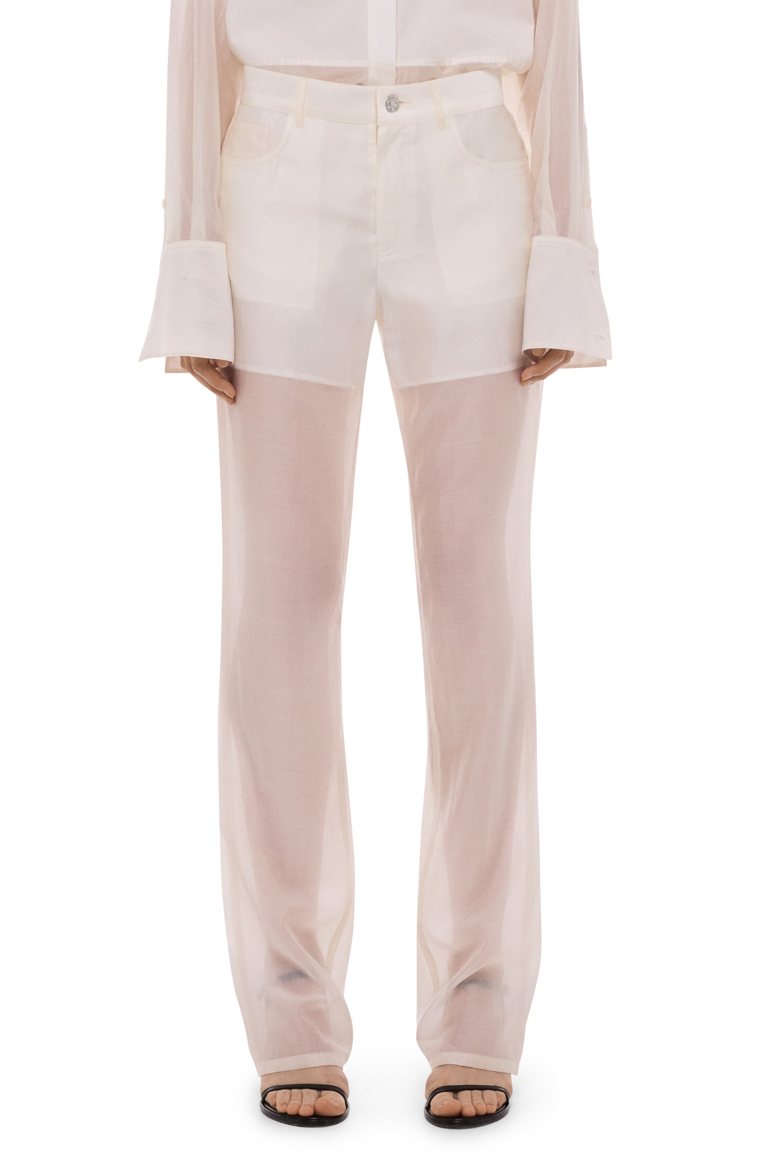 Sheer Bootcut Pants