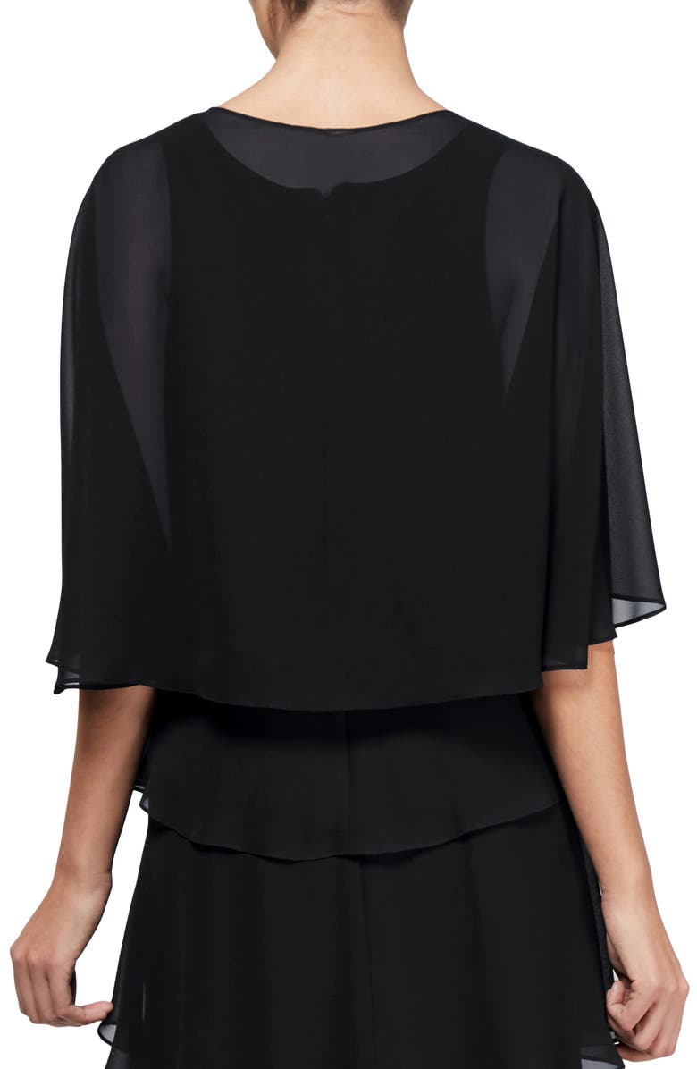 SL FASHIONS Multi Wear Shawl, Alternate, color, Black