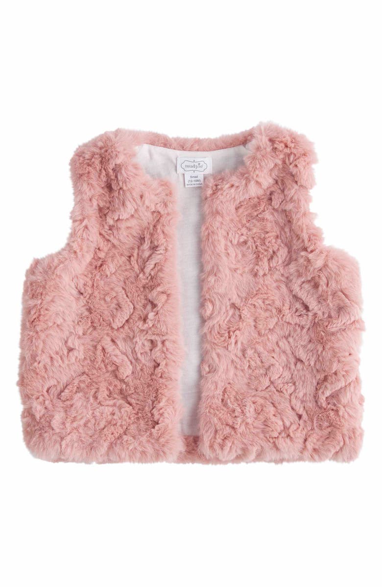 Mud Pie Kids' Faux Fur Vest, Main, color,