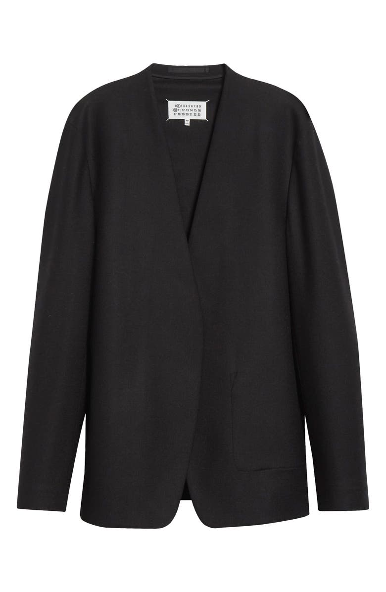 Maison Margiela Minimal Virgin Wool Blazer, Main, color, Black