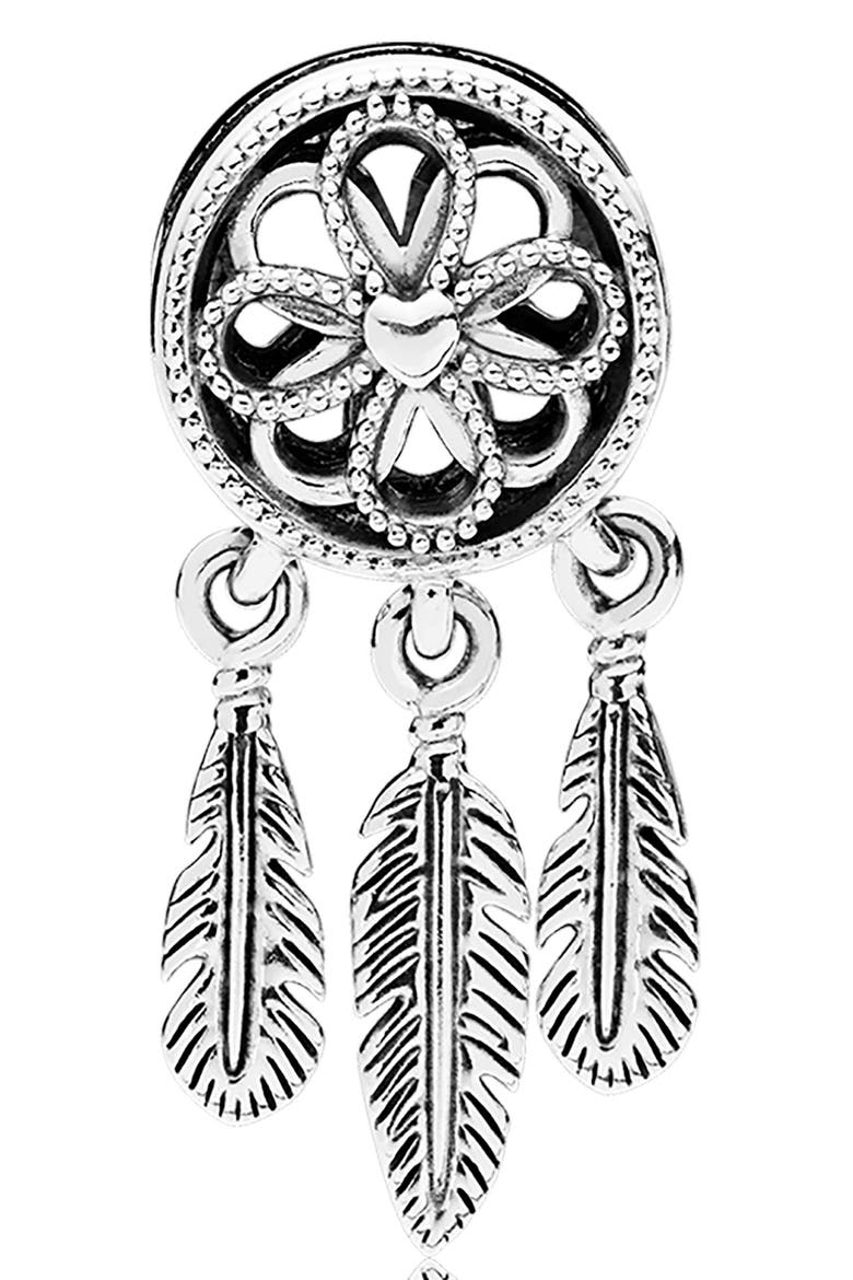 Dreamcatcher Dangle Charm, Main, color, SILVER