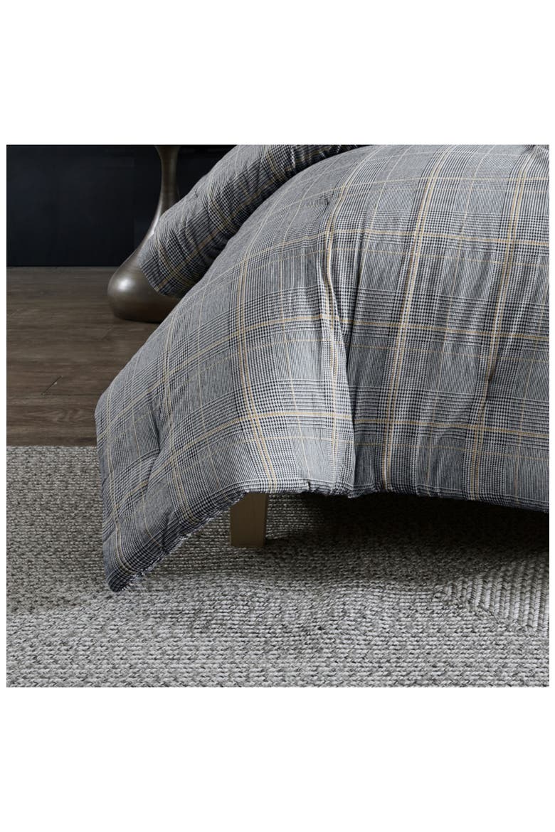 Sussex Plaid Comforter Set, Alternate, color, KHAKI BLACK