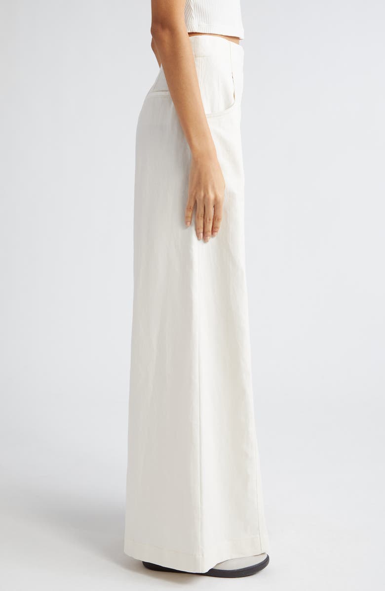 TWP Demie High Waist Wide Leg Pants, Alternate, color, Bone