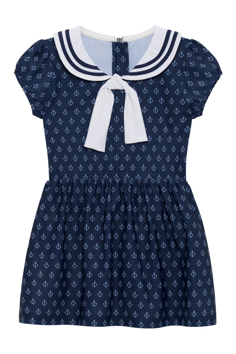 Girls Sailor Tennis Skort Dress, Main, color, Navy