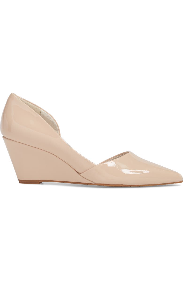 Kenneth Cole New York 'Ellis' Half d'Orsay Wedge Pump, Alternate, color, Nude