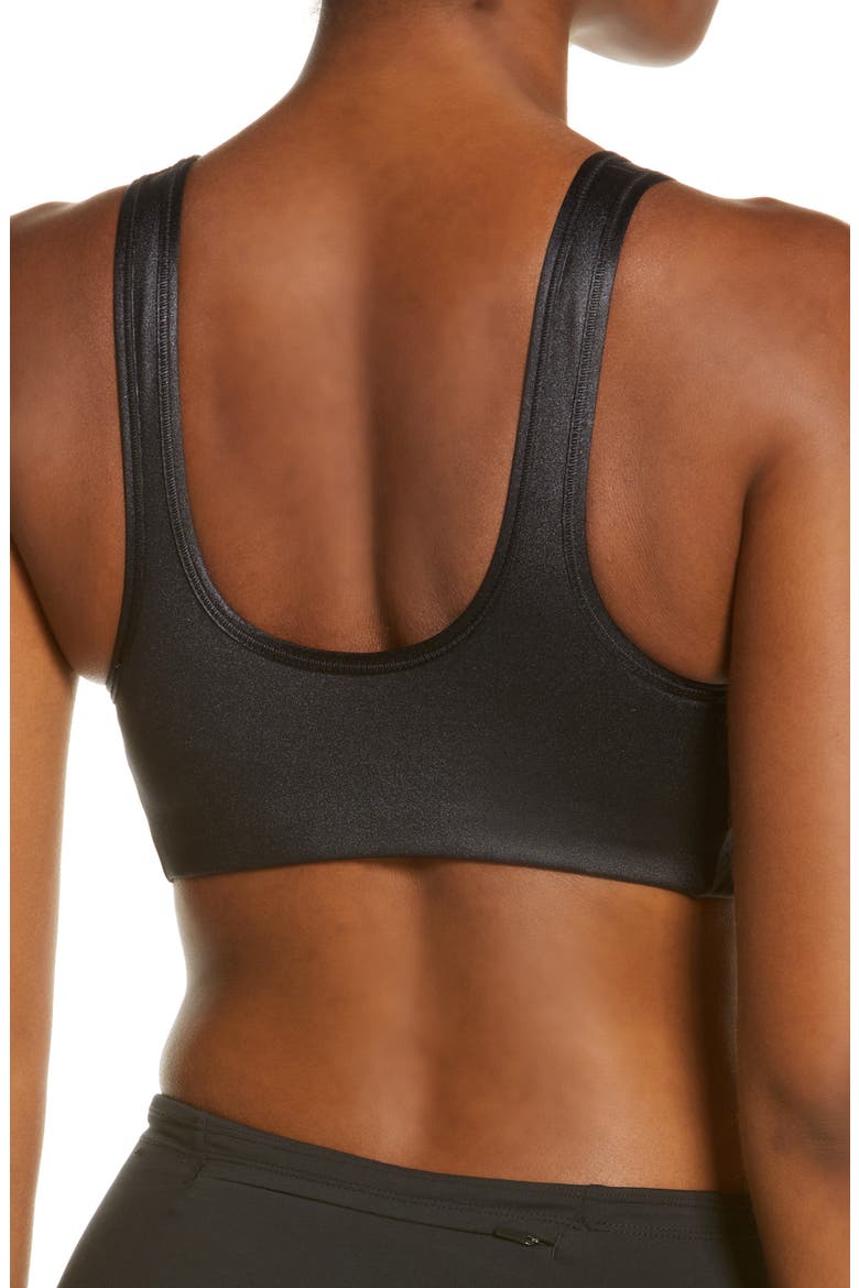 Dri-FIT Medium Support Swoosh Sports Bra, Alternate, color, BLACK/ WHITE