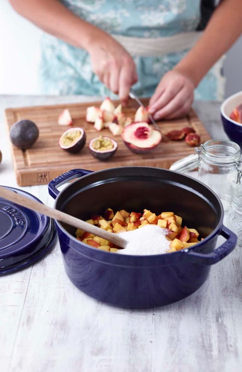 Staub 5.5-quart Enameled Cast Iron Dutch Oven In Blue