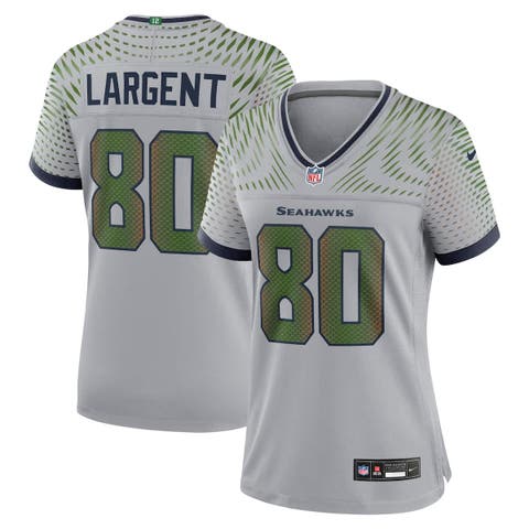 Women's Nike Steve Largent Wolf Gray Seattle Seahawks 2025 Rivalries Collection Retired Game Jersey