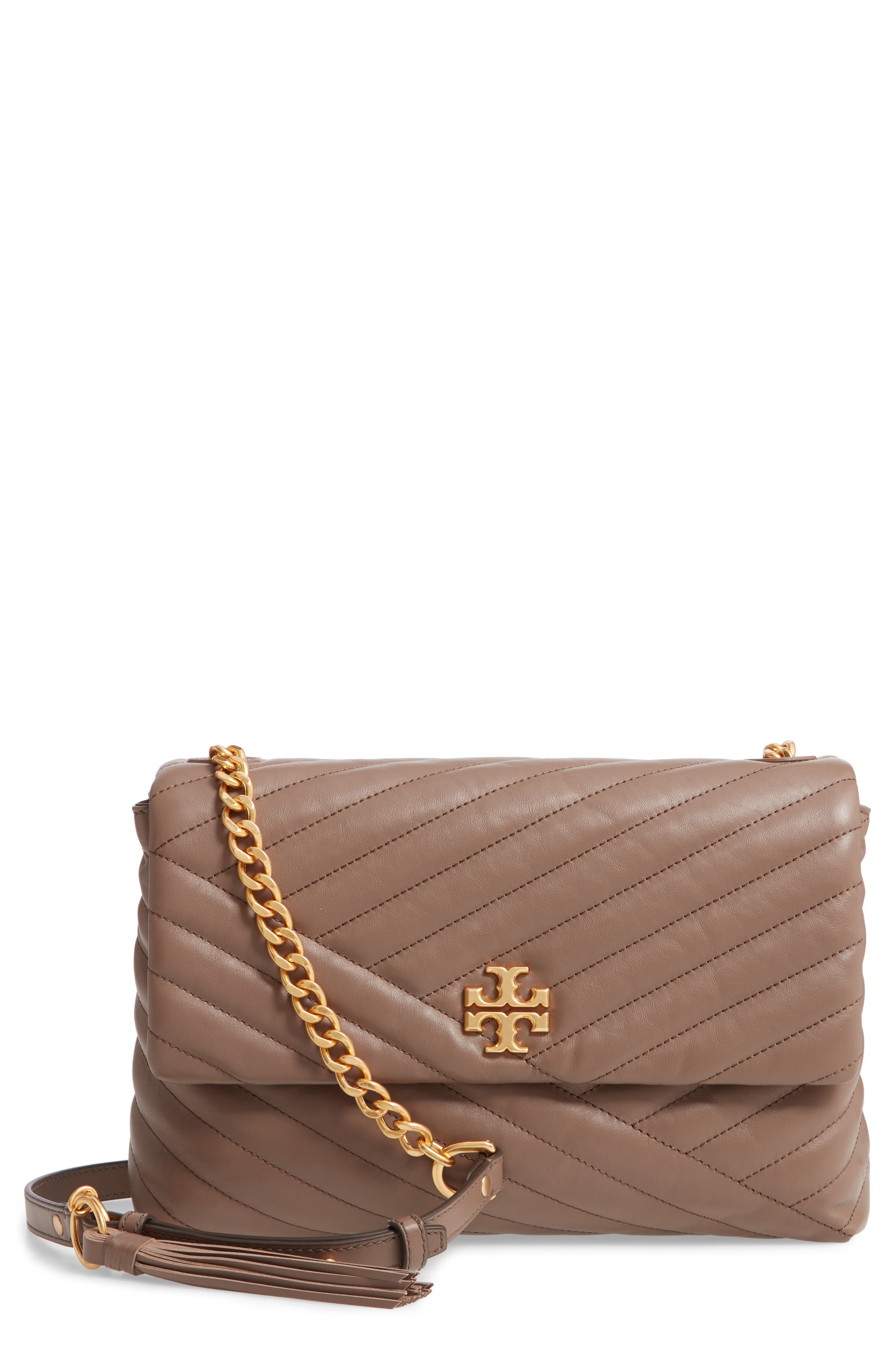 Tory Burch Kira Chevron Quilted Leather Shoulder Bag, Main, color, 