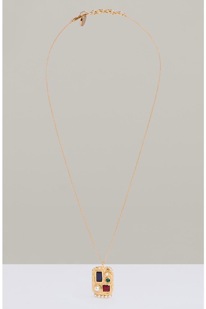 Sylar Crystal Pendant Necklace, Alternate, color, GOLD TONE/ MULTI CRYSTAL