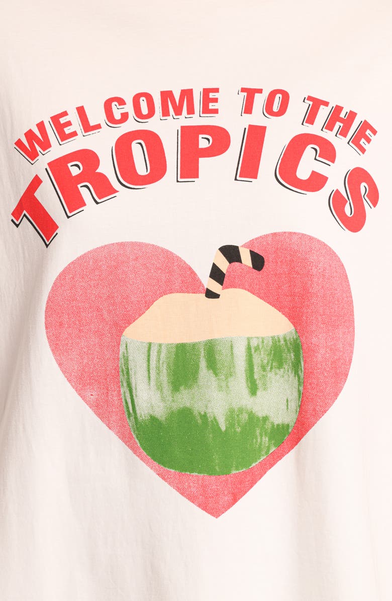 Petal & Pup The Tropics Cotton Graphic T-Shirt, Alternate, color, White